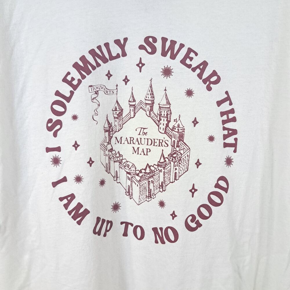 Harry Potter The Marauder's Map White Crew Neck T-Shirt Men's XXL - Picture 2 of 4